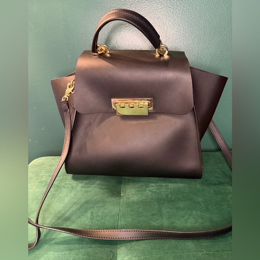 Zac Zac Posen Eartha Flap Leather Top Handle Bag